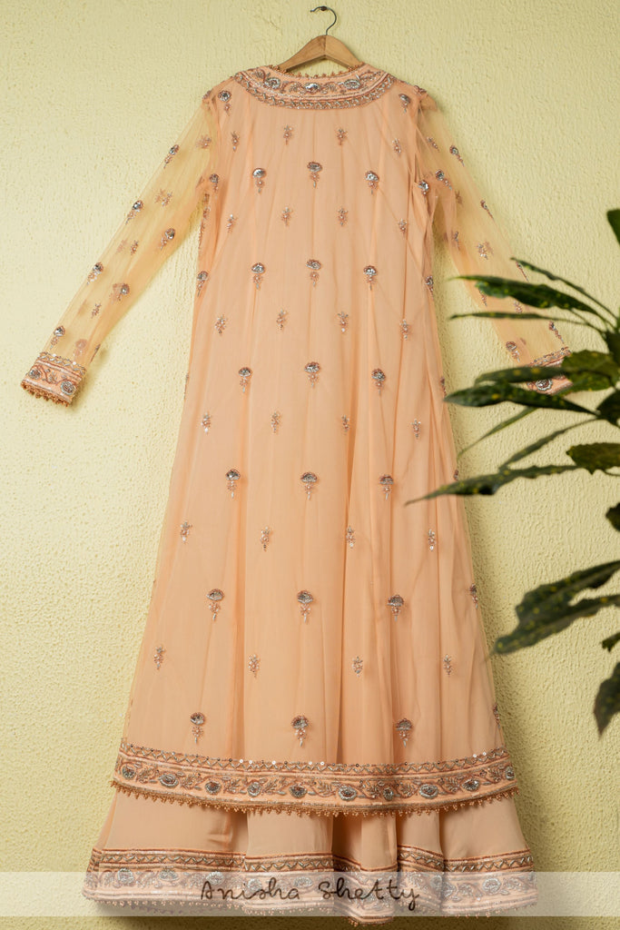 Peach Heavy Designer Work Festive Special Anarkali Gown - Indian Heavy  Anarkali Lehenga Gowns Sharara Sarees Pakistani Dresses in  USA/UK/Canada/UAE - IndiaBoulevard