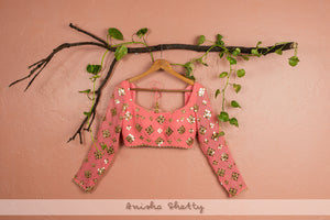 Dusky Rose Gold Sequins Lehenga Set - Anisha Shetty- Fabilicious