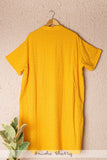 MANGO YELLOW LUCKNOWI KURTA SLEEVES CAN BE MADE TO FULL SLEEVES